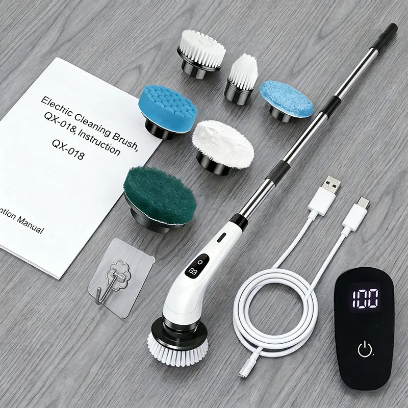Cepillo de Limpieza Multiusos Inalámbrico para el Hogar, Cepillo Giratorio para Cocina, Cepillos para el Cabello, Escoba para Baño, Cepillo para Inodoro, Mopa Eléctrica