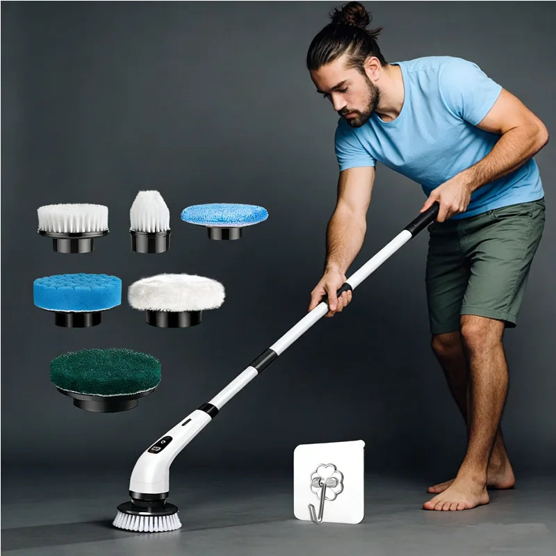 Cepillo de Limpieza Multiusos Inalámbrico para el Hogar, Cepillo Giratorio para Cocina, Cepillos para el Cabello, Escoba para Baño, Cepillo para Inodoro, Mopa Eléctrica