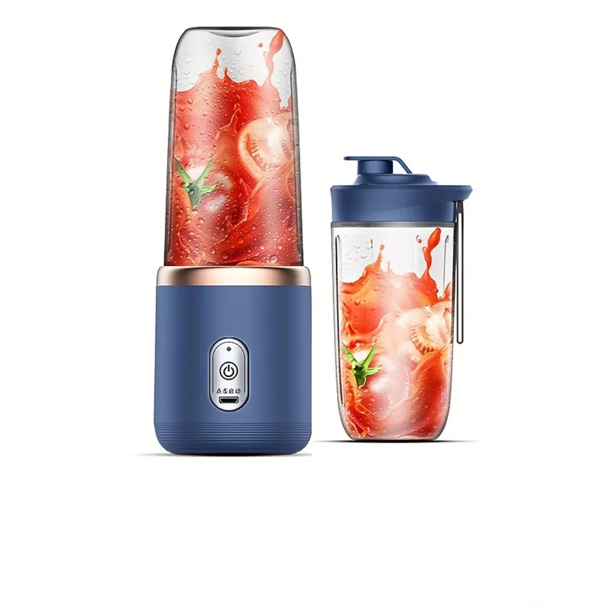 Licuadora Portátil KL, Botella Eléctrica con 6 Cuchillas, Licuadora Multifunción para Jugos Frescos, Smoothies, Hielo y Procesador de Alimentos