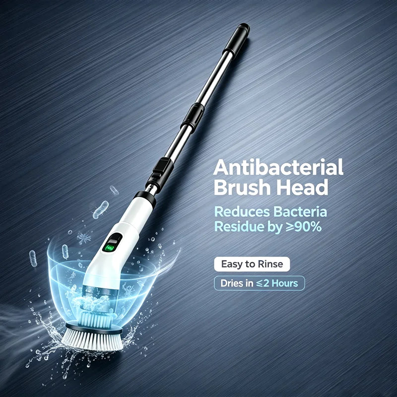 Cepillo de Limpieza Multiusos Inalámbrico para el Hogar, Cepillo Giratorio para Cocina, Cepillos para el Cabello, Escoba para Baño, Cepillo para Inodoro, Mopa Eléctrica
