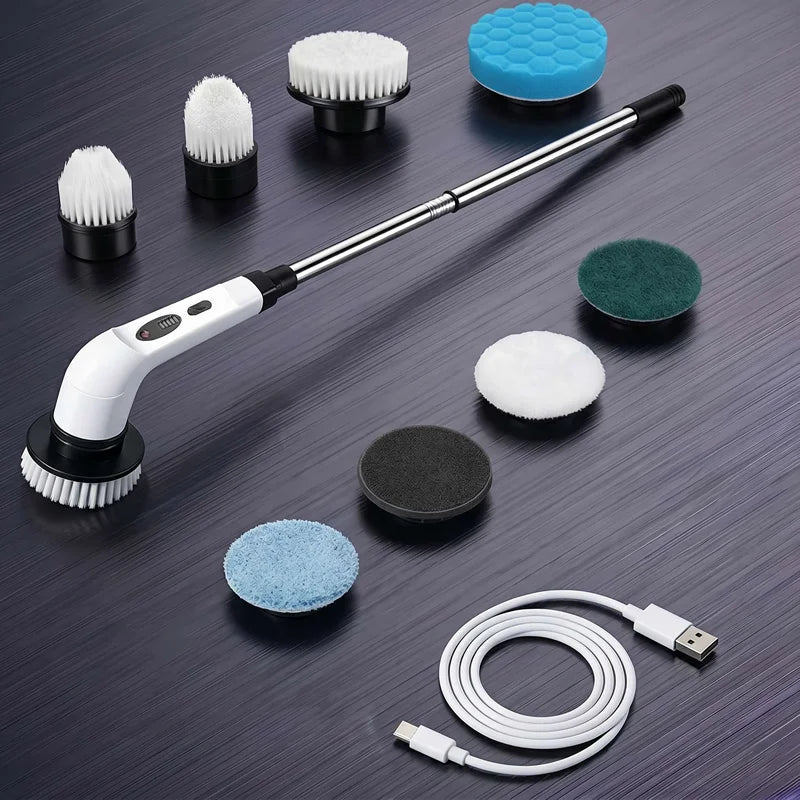 Cepillo de Limpieza Multiusos Inalámbrico para el Hogar, Cepillo Giratorio para Cocina, Cepillos para el Cabello, Escoba para Baño, Cepillo para Inodoro, Mopa Eléctrica