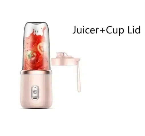 Licuadora Portátil KL, Botella Eléctrica con 6 Cuchillas, Licuadora Multifunción para Jugos Frescos, Smoothies, Hielo y Procesador de Alimentos