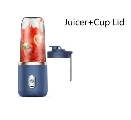 Licuadora Portátil KL, Botella Eléctrica con 6 Cuchillas, Licuadora Multifunción para Jugos Frescos, Smoothies, Hielo y Procesador de Alimentos