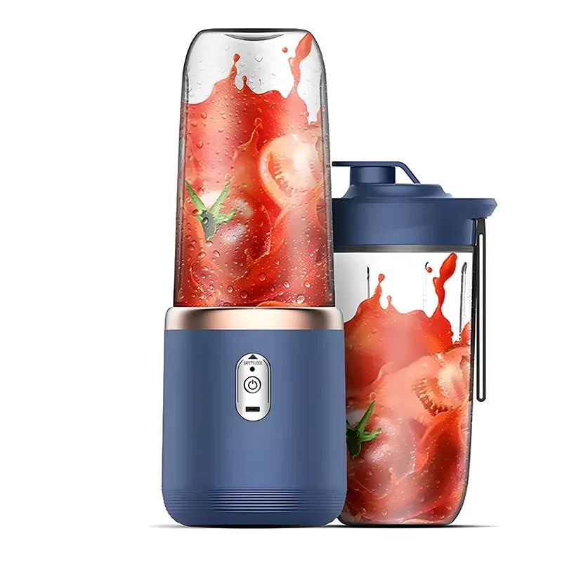Licuadora Portátil KL, Botella Eléctrica con 6 Cuchillas, Licuadora Multifunción para Jugos Frescos, Smoothies, Hielo y Procesador de Alimentos