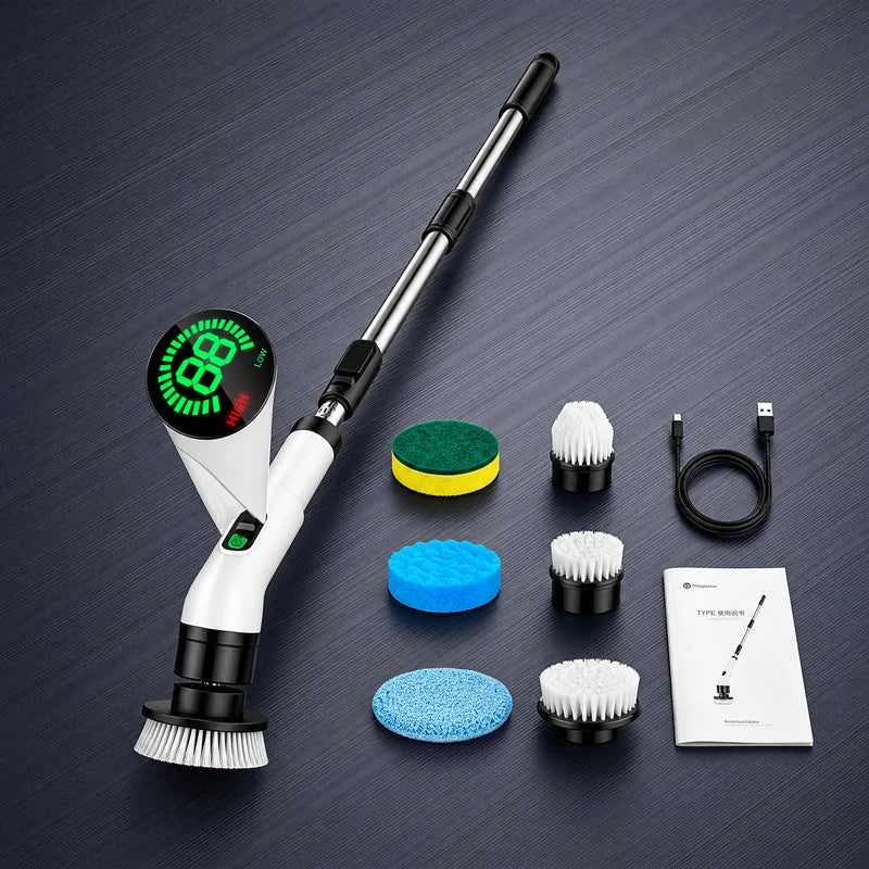 Cepillo de Limpieza Multiusos Inalámbrico para el Hogar, Cepillo Giratorio para Cocina, Cepillos para el Cabello, Escoba para Baño, Cepillo para Inodoro, Mopa Eléctrica